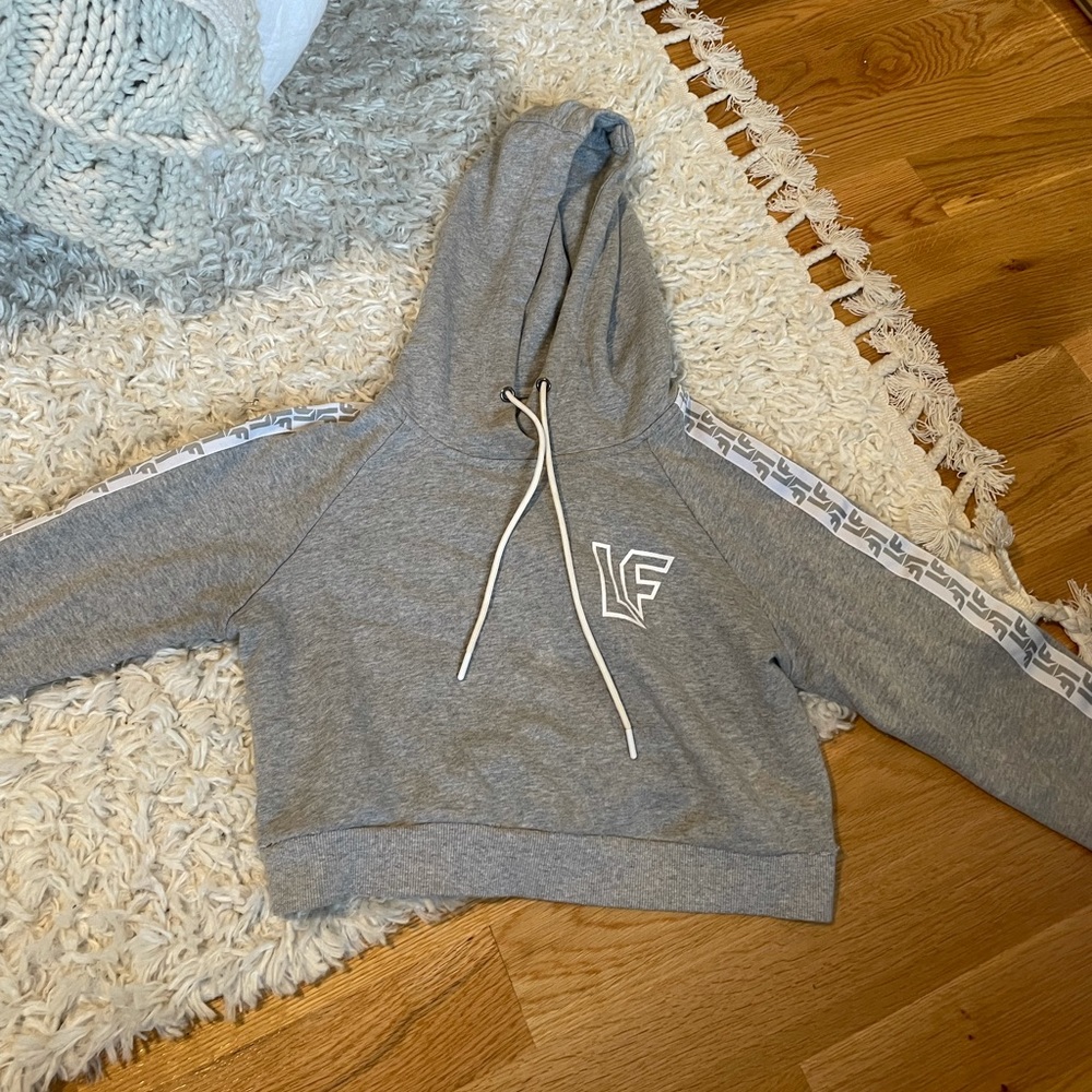 LF Cropped Gray Hoodie